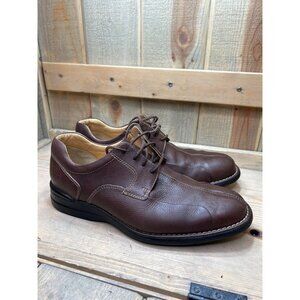 Johnston & Murphy Mens 9.5M Brown Leather Dress Shoes Sheepskin Insole